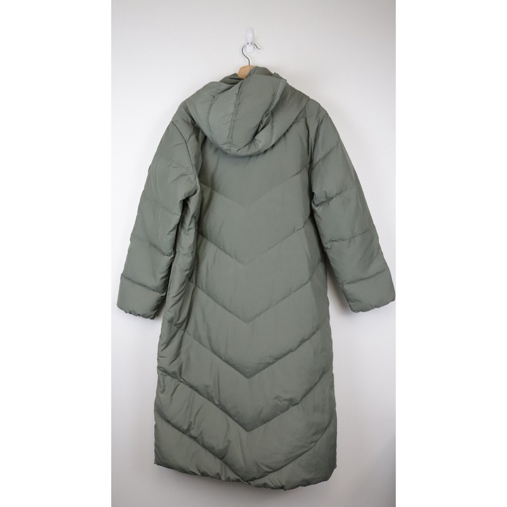 NWT Seraphine Green 3-In-1 Long Chevron Puffer Maternity Coat 12 Babywearing - Picture 3 of 16